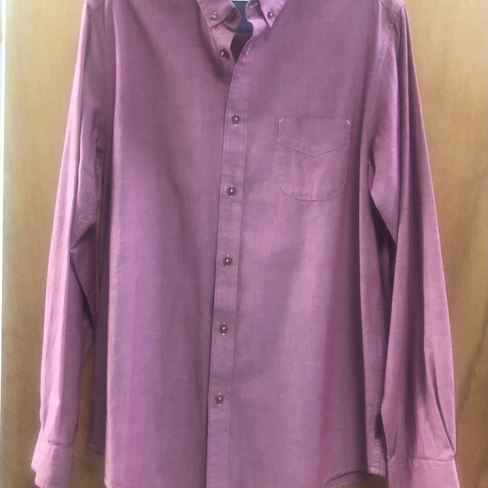 Ben Sherman Mauve Long-Sleeve Button-Down Shirt
